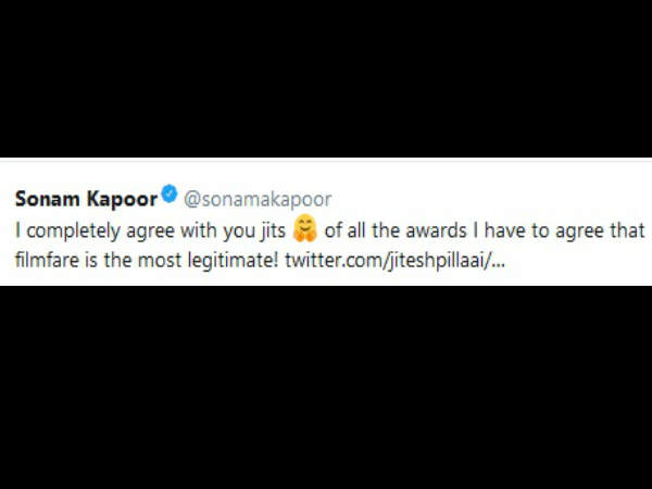 Sonam Kapoor Too Supported Him
