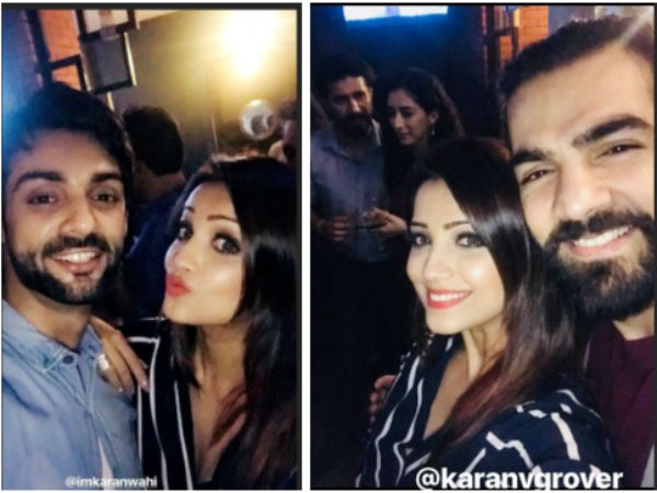 Adaa Khan With Karan Wahi & Karan V Grover