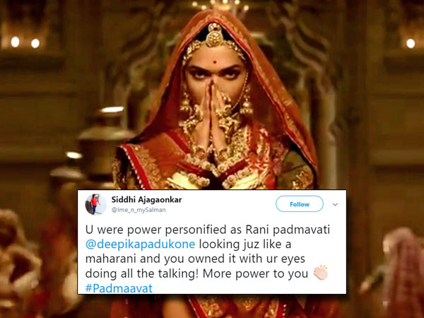 Siddhi Ajagaonkar‏: More Power To You Deepika