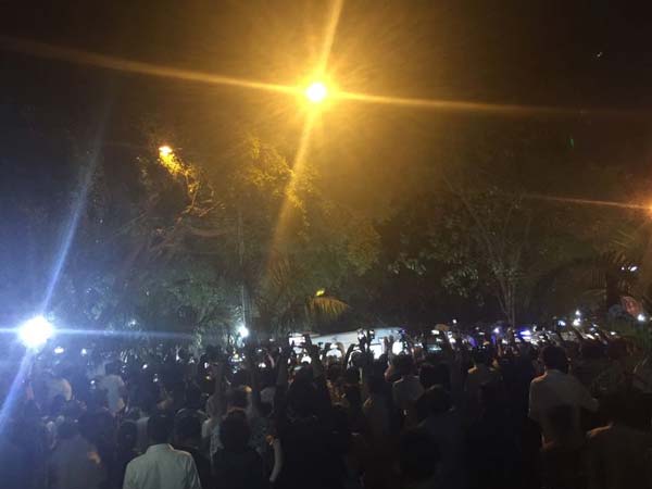 Crowd Outside Sridevi's Residence