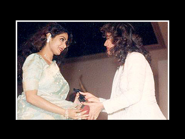 Sridevi Receives Award From Madhuri Dixit