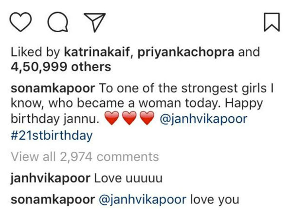 Jhanvi Replies To Sonam's Wishes