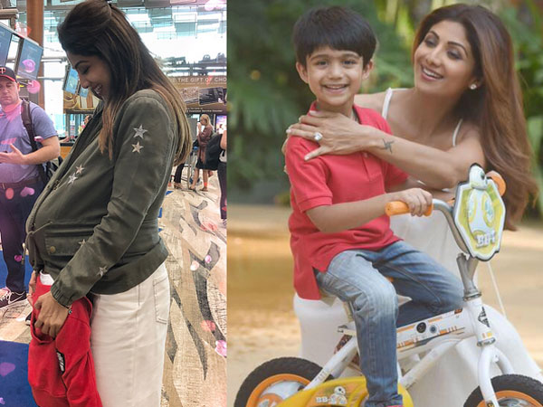 Cutie Viaan Makes A Handmade Card For Shilpa Shetty
