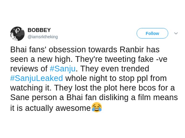 Some Users Blame Salman Khan's Fans Some Users Blame Salman Khan's Fans