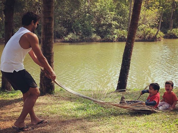 Loving Father & Adorable Kids