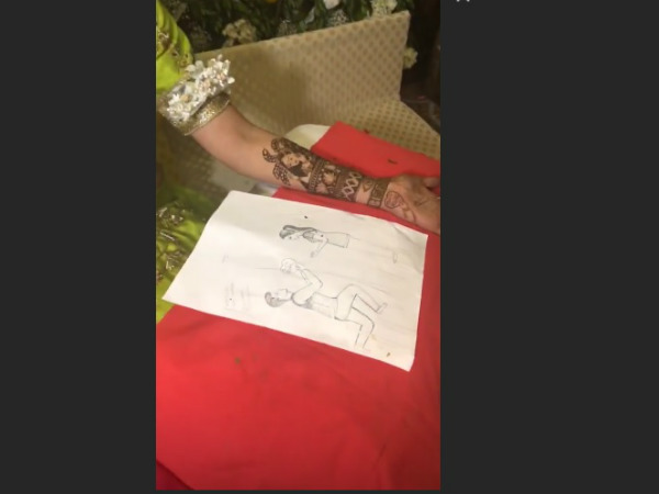 Yuvika's Unique Mehendi