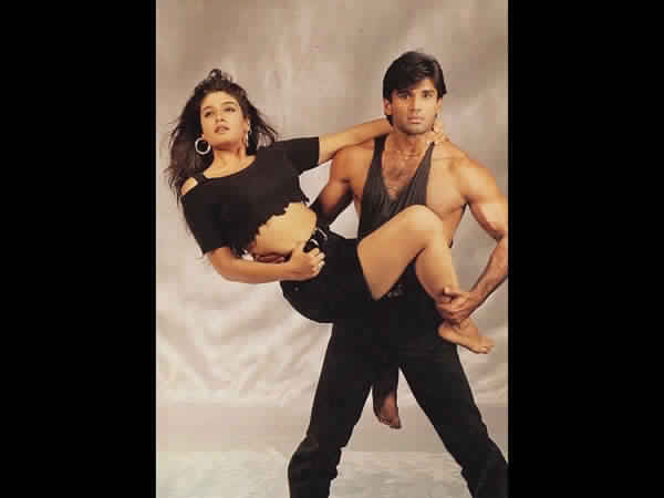 Raveena Tandon With Suniel Tandon