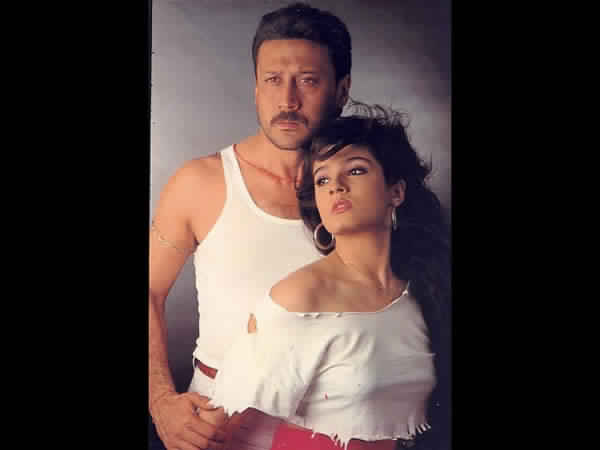 Raveena Tandon With Jackie Shroff