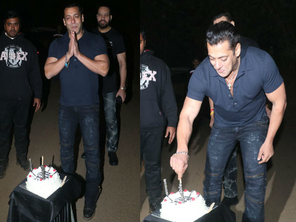 Salman Khan Cuts Cake In Front Of Media Salman Khan Cuts Cake In Front Of Media