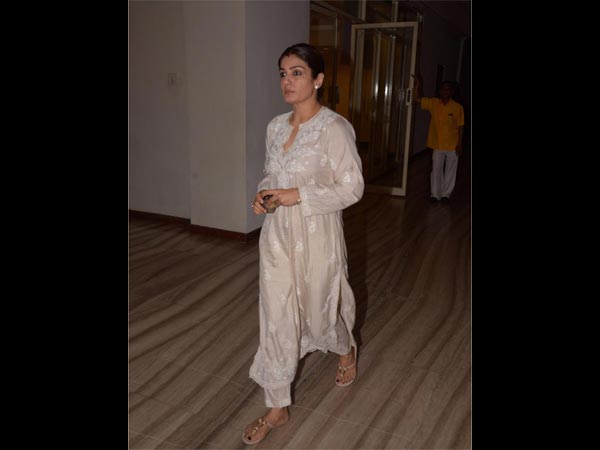 Raveena Tandon Attended Memorial Service Of The Padma Shri Awardee