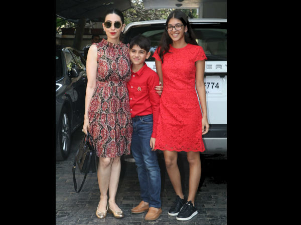 Karishma Kapoor And Kids At Family Christmas Brunch