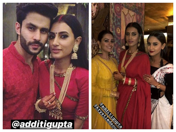 Additi Looks Stunning In A Red Sari Additi Looks Stunning In A Red Sari