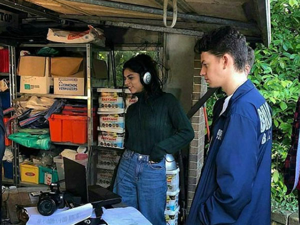 Suhana Khan Watches Her Scenes Suhana Khan Watches Her Scenes