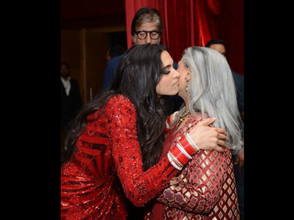 Deepika With Jaya Bachchan 