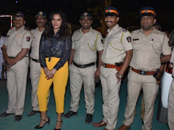 Richa Chaddha Poses With The Cops