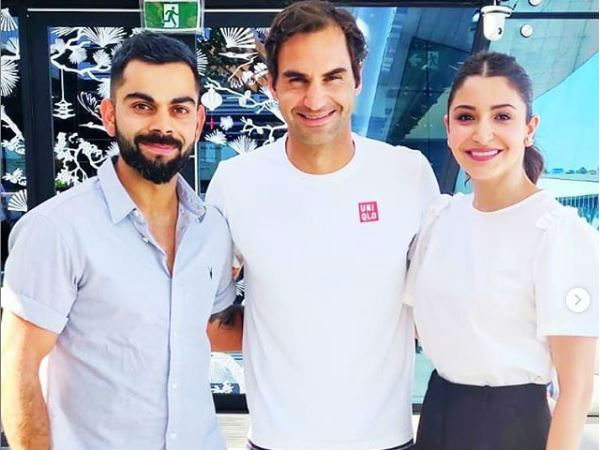 While In Australia, Anushka & Virat Met Roger Federer