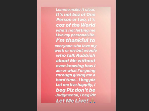 Neha Asks People Not To Be Judgemental!