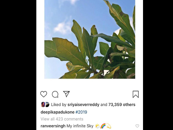 Deepika Is Ranveer's Infinite Sky