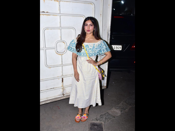 Bhumi Pednekar Wears A Cute Off-Shoulder Dress