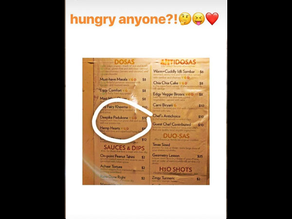 A Dosa Named After Deepika Padukone