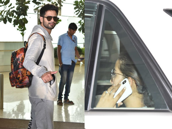 Shahid & Mira Spotted At Airport
