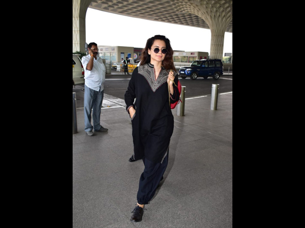 Kangana Channels Her Inner Boho At The Airport