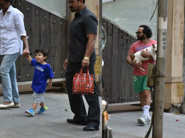 Baby Nawab & Daddy Nawab Go For A Walk
