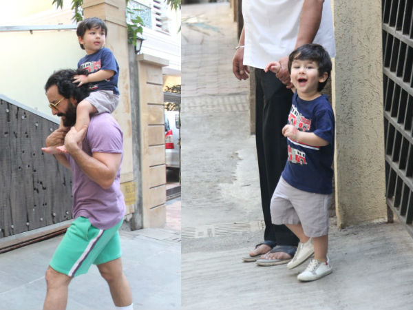 Taimur Goes For A Piggyback Ride On Dad's Shoulders Again Taimur Goes For A Piggyback Ride On Dad's Shoulders Again