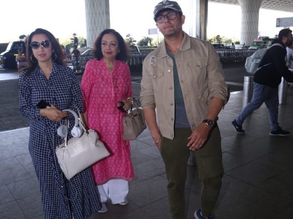 Sonu Nigam Snapped With His Family At Airport