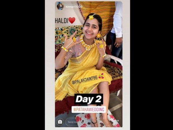 Palak Looks Radiant At Haldi Ceremony