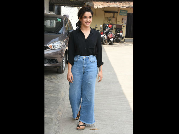 Sanya Malhotra Snapped While Shooting For An Ad