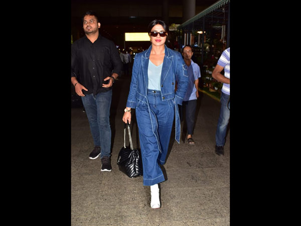 Priyanka's All Denim Airport Look Priyanka's All Denim Airport Look