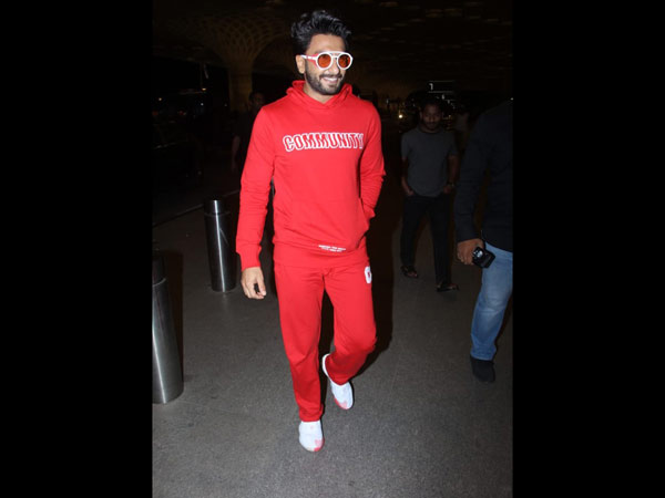 Ranveer Spotted In An All Red Ensemble At The Airport Ranveer Spotted In An All Red Ensemble At The Airport