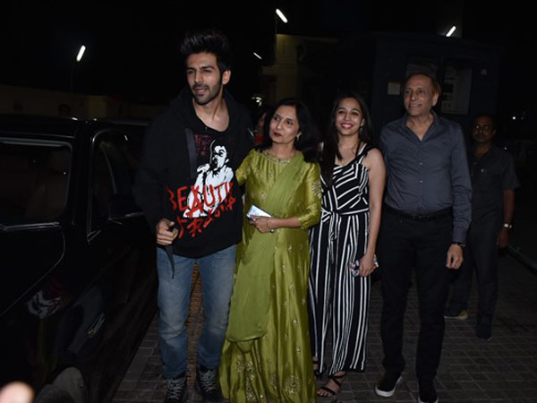 Kartik's Family Attended The Screening Too