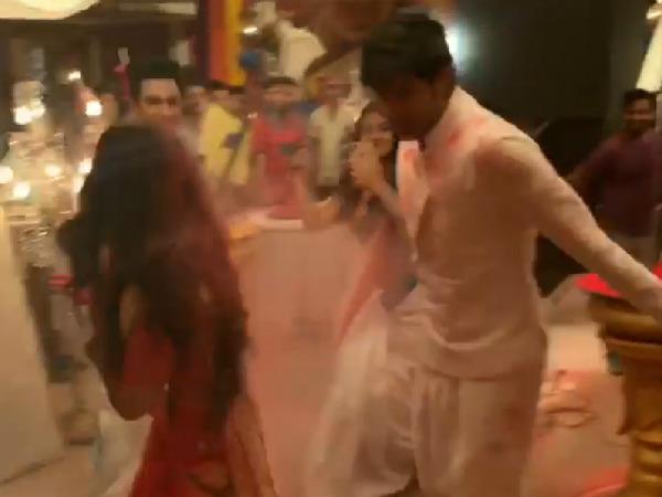 Pooja Smeared With Colours!