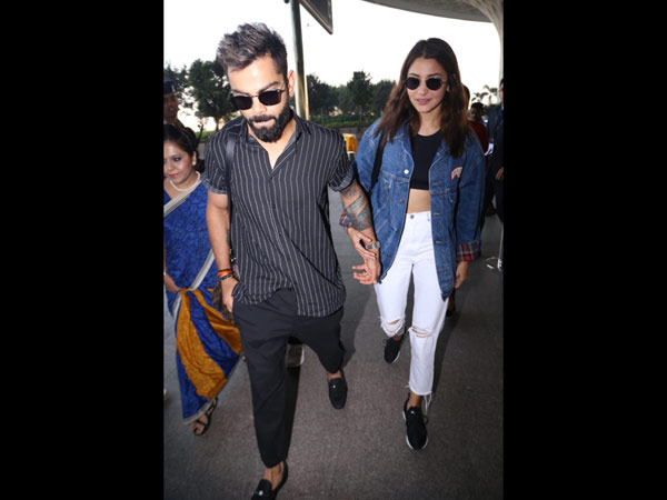 Virat Kohli And Anushka Sharma Hand In Hand At Airport