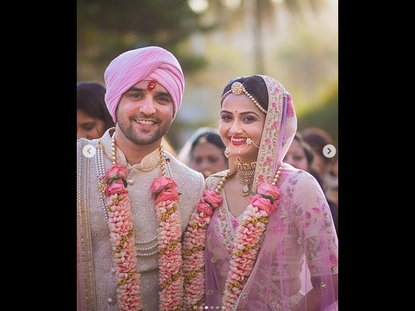 The Couple Colour Coordinated At The Wedding
