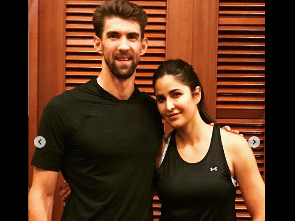 Katrina Kaif Meets Michael Phelps