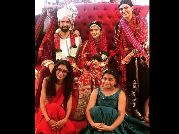 Sushmita Sen, BF Rohman & Daughters With The Newlyweds