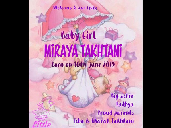 It's A Baby Girl For The Taktanis