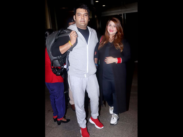Kapil & Ginni Spotted At Mumbai Airport