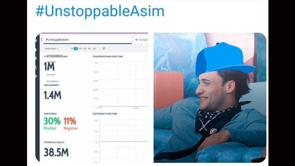 #UnstoppableAsim Crosses 1M Tweets