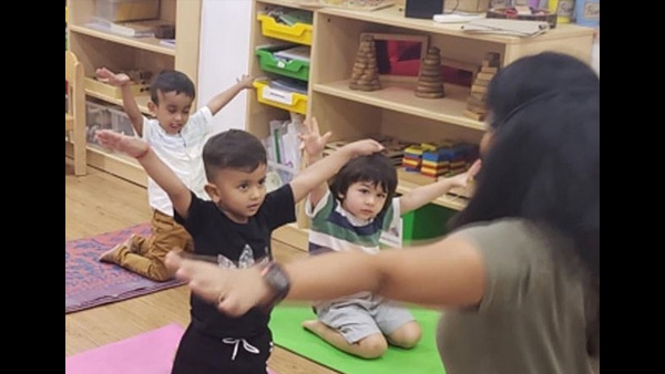 Taimur Ali Khan's Yoga Moment