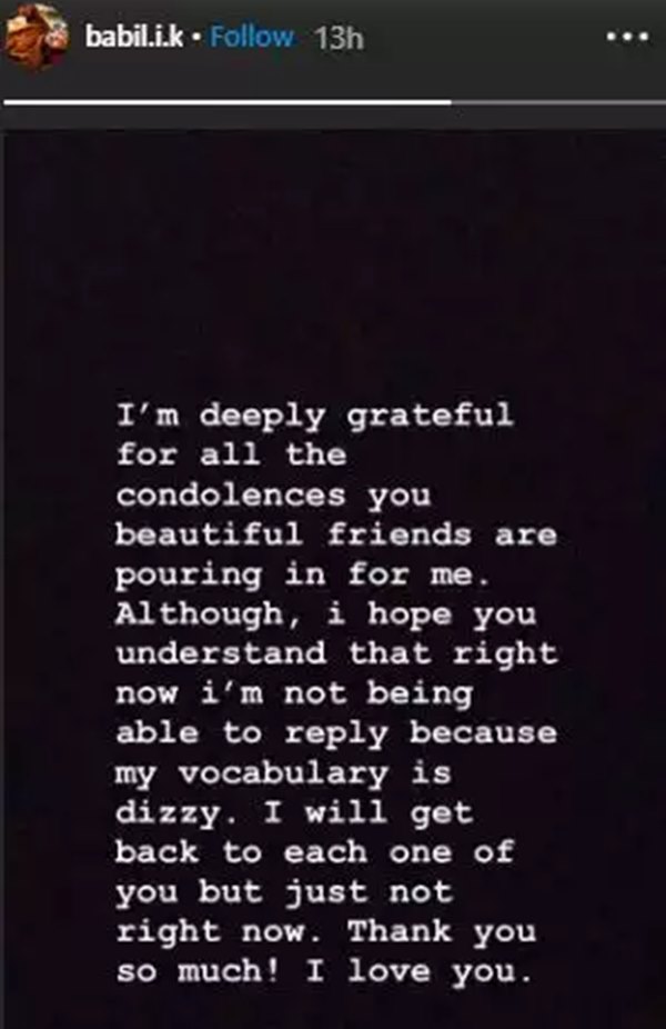 Babils Instagram story