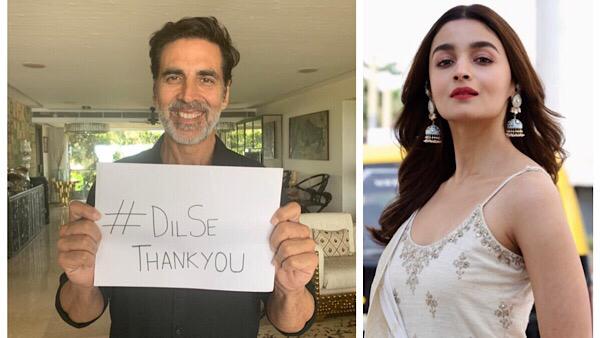 Coronavirus Lockdown: Akshay, Alia Thank Mumbai Police Coronavirus Lockdown: Akshay, Alia Thank Mumbai Police