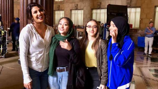 Priyanka With Fans On Quantico Set