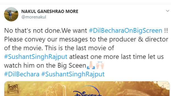 Fans Want To Honour Sushant Singh Rajput With The Last Release Fans Want To Honour Sushant Singh Rajput With The Last Release