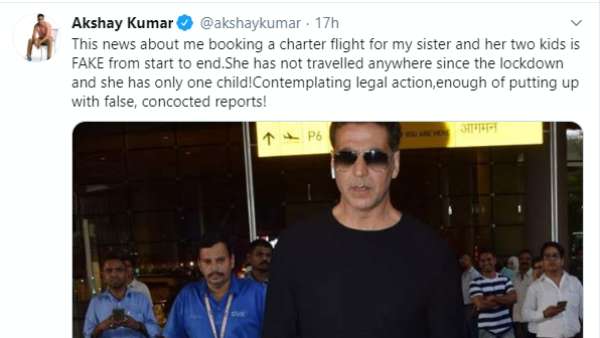 Akshay Kumar's Tweet