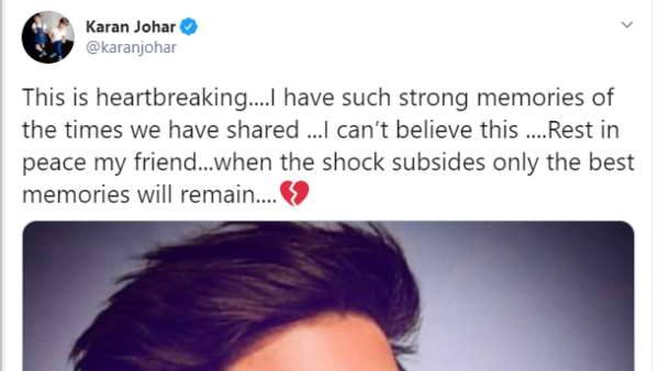 Karan Johar's Tweet Karan Johar's Tweet