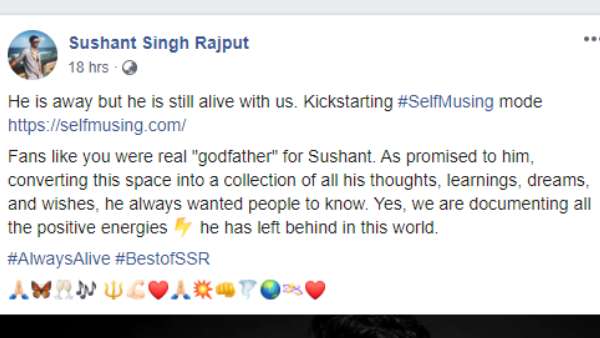 Facebook Post By Late Actor's Team